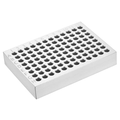 PATIKIL Microcentrifuge Tube Rack Cooler, Aluminum, Silver, 96 Wells - color: Silver, size: 96 Wells