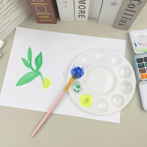 20 Pack Paint Tray Palettes for Kids, Plastic White Palettes for Students, Paint Holder, Paint Supplies