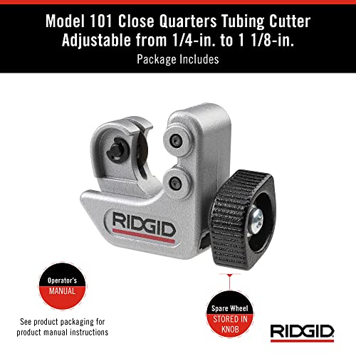 Ridgid - CC247 RIDGID 40617 Model 101 Close Quarters Tubing Cutter,1/4-inch to 1-1/8-inch Tube Cutter Silver,(Pack of 6) - size: Small (Pack of 6)