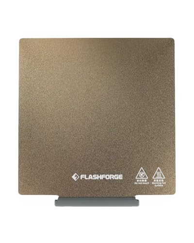 FLASHFORGE Adventurer 5M/5M Pro/AD5X PEI Build Plate,Magnetic Flexible Heated Bed Platform with Dual-Texture Coating - Powder-Coated&Painting Surface,Tool-Free Removal,for PLA/PETG/TPU/ABS/ASA/PC/CF - style: PEI Powder-Coated Build Plate