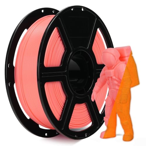 FLASHFORGE Glow in The Dark Rapid PLA Filament 1.75mm, High Flow Speedy 3D Printer Filament Luminous Red, Max 500mm/s High-Speed Printing, High Brightness and Long-Lasting Glowing Effect - color: Luminous Red