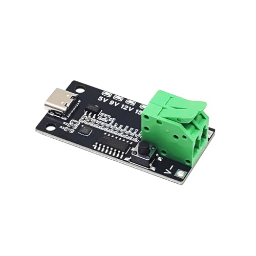 USB-C PD3.1 QC Trigger Module,28V/5A 140W Type-C Female Input Adjustable Voltage 5V/9V/12V/15V/20V/28V PD Sink Board with LED Indicator, Button Lock, for Fast Charger DC Power Supply (1PCS)