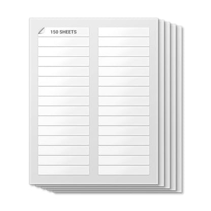 Blank Rectangle Labels, White, 3.4375" x 0.65625" - size: 3.4375" x 0.65625"