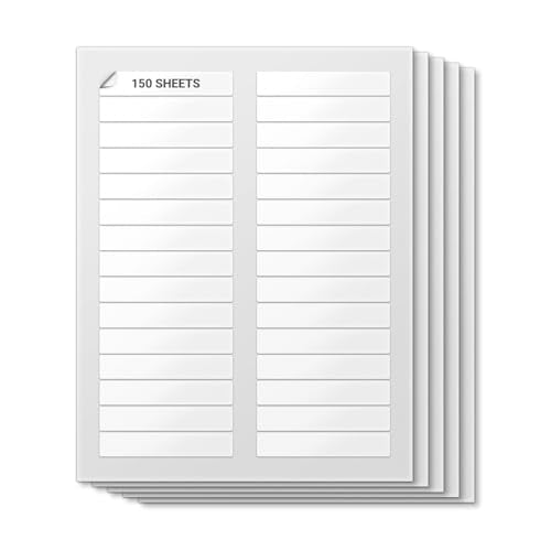 Blank Rectangle Labels, White, 3.4375" x 0.65625" - size: 3.4375" x 0.65625"