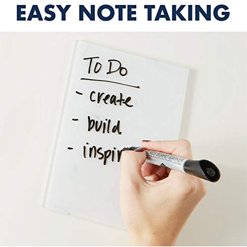 Quartet Glass Desktop Notepad, 9" x 6", Whiteboard, Dry Erase Surface, Marble/White,2 Pack (GDP96) - color: White, style: Desktop Notepad (2pk)