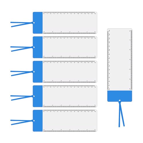 Bookmark Ruler Magnifying Glass, 6PCS Magnifying Glass Ruler, 3X Magnifying Glass, for Reading Small Fonts, Maps and Books (6) - size: 6