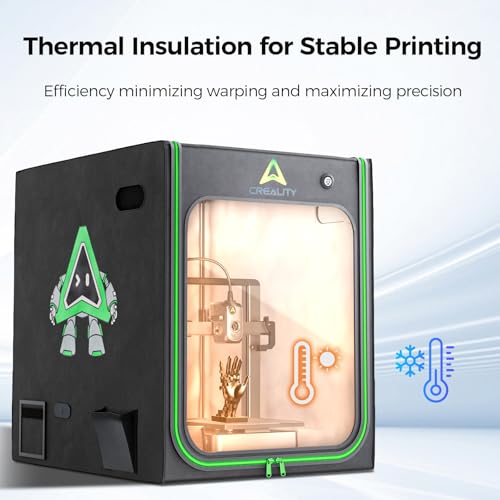 Creality 3D Printer Enclosure with Ventilation & LED Light 27.56"×29.53"×35.43" 3D Printer Cover Fireproof Constant Temperature Enclosure for CR-10 Smart Pro/CR-10 Pro/Ender 3 S1 Plus/Ender 5 Plus - color: 2026 New Enclosure - L