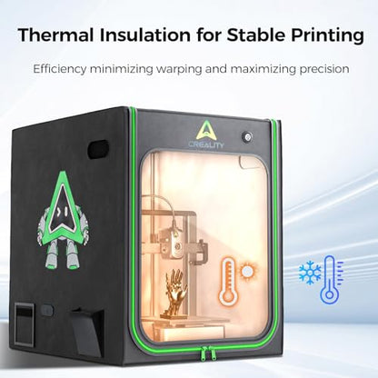 Creality 3D Printer Enclosure with Ventilation & LED Light 27.56"×29.53"×35.43" 3D Printer Cover Fireproof Constant Temperature Enclosure for CR-10 Smart Pro/CR-10 Pro/Ender 3 S1 Plus/Ender 5 Plus - color: 2026 New Enclosure - L