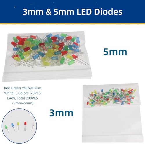 1490 Pcs Electronic Component Kit Assortment Box for DIY Project
