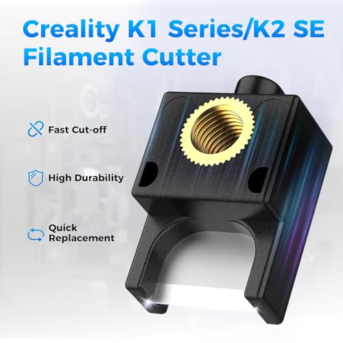 Creality Official K1 Series/K2 SE Filament Cutter, Original K1 Series Fast Cut Off Filament of CFS Multicolor Upgrade Kit, Quick Replacement Cutter Parts for Creality K1/K1 Max/K1C/K1 SE/K2 SE (3PCS) - style: Filament Cutter
