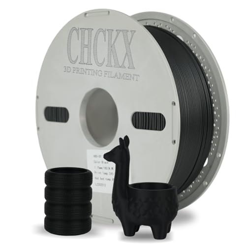 PA6-GF 10% Glass Fiber Nylon Filament 1KG Heat to 135ｰC 1.75MM Black - color: Black 10
