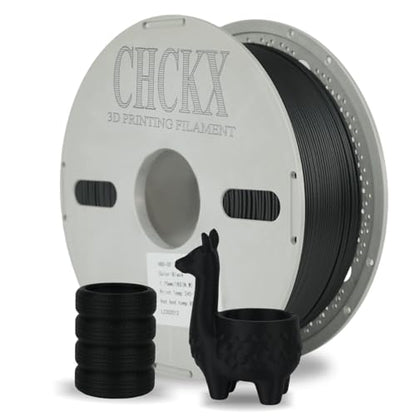 PA6-GF 10% Glass Fiber Nylon Filament 1KG Heat to 135ｰC 1.75MM Black - color: Black 10