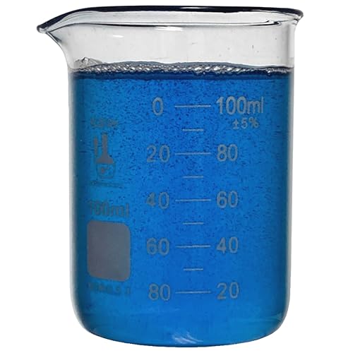 100ml Beaker, Low Form Griffin, Borosilicate 3.3 Glass, Graduated, Karter Scientific 213D32 (Single) - size: 100ml, style: Pack of 1