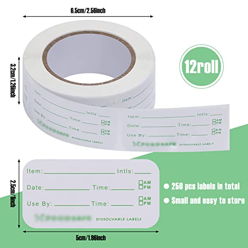Outus 3000 Pcs Removable Food Labels for Restaurant Containers, 1 x 2 Inch