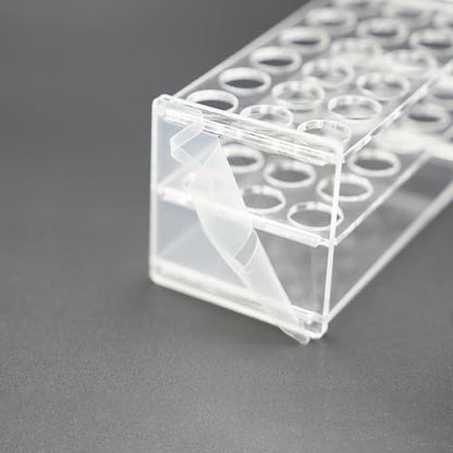 1 Pcs Acrylic Test Tube Rack, 18 Holes for 10/15mL Tubes, 17mm Diameter - size: 17mm