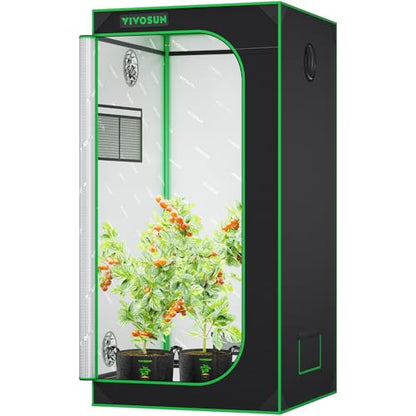 VIVOSUN 32"x32"x63" Grow Tent Highest Reflective Mylar Indoor Tent - size: 32"x32"x63"