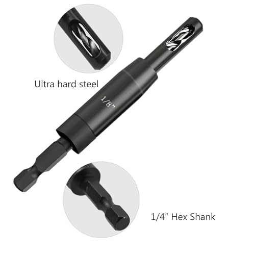 1/4" Hex Shank Self Centering Drill Bit,3/32" 7/64" 1/8" for #6#8#10 Screw - size: 3PC