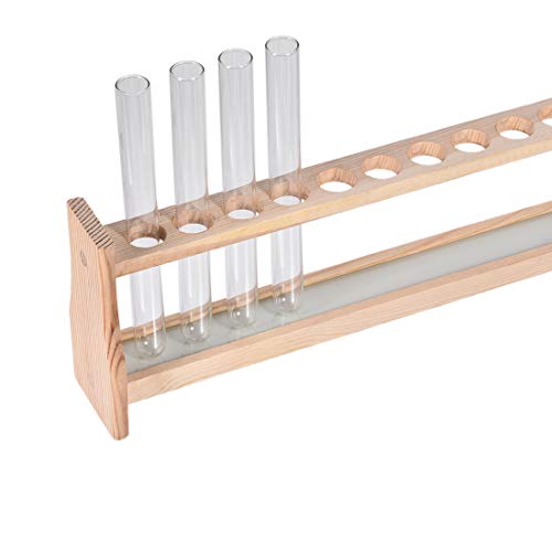 uxcell Wooden Test Tube Holder Rack 12 Wells for 25ml Centrifuge Tubes