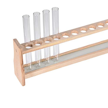uxcell Wooden Test Tube Holder Rack 12 Wells for 25ml Centrifuge Tubes