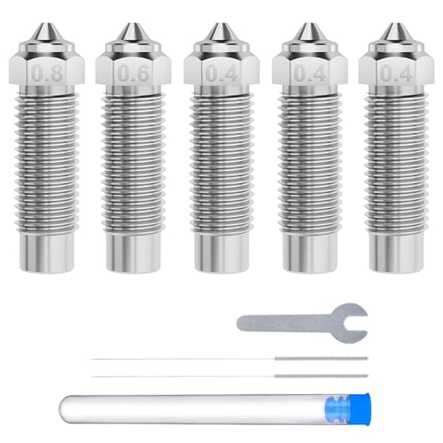 ELEGOO 5pcs 0.4/0.6/0.8mm Harden Steel Nozzles for Neptune 4 Plus/4 Max - style: Harden Steel-Neptune 4 Plus/Max