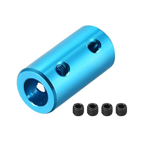 uxcell 2mm to 6mm Bore Rigid Coupling Set Screw L20XD10 Aluminum Alloy,Shaft Coupler Connector,Motor Accessories,Light Blue,2pcs - size: 2mm to 6mm