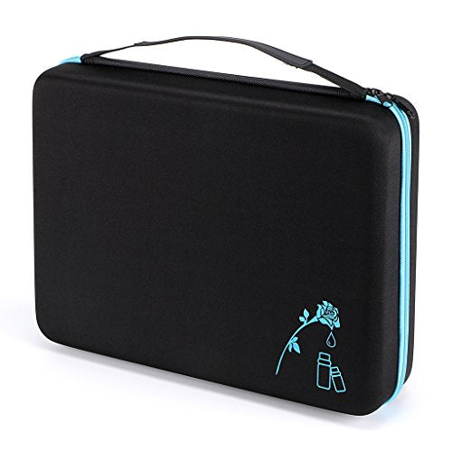 Hipiwe 108 EVA Essential Oils Carrying Case Holds 5ml, 10ml, 15ml Bottles - color: Blue