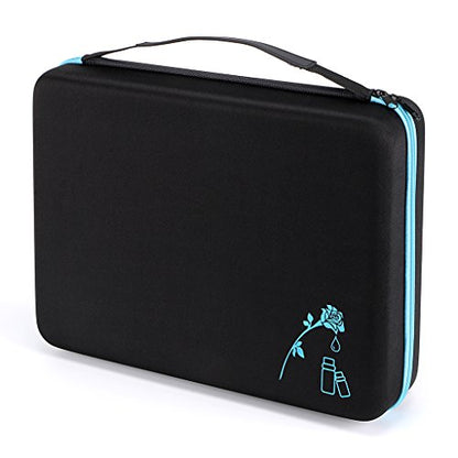 Hipiwe 108 EVA Essential Oils Carrying Case Holds 5ml, 10ml, 15ml Bottles - color: Blue