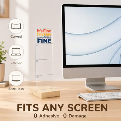 Motivational Memo Board Everything is Fine Acrylic Sign Monitor Memo Board - color: It's Fine I'm Fine Everything is Fine