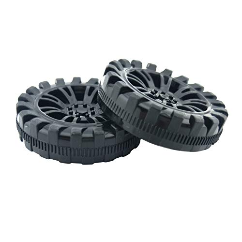 EUDAX 30mmx8mm Plastic Roll 2mm Dia Shaft Toys Wheel and 2mmx100mm STEM Shaft Round Rod Axles for DIY Toy RC Car Truck Boat Helicopter Model Part (Black, 100pcs) (Pack of 2) - color: Black, size: 100pcs (Pack of 2)
