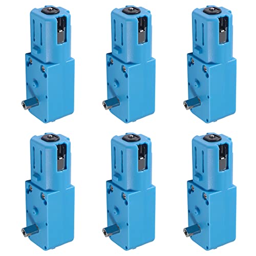 6Pcs Metal TT Gear Motor DC 3V-6V Gear Motor Ratio 1:90 All Metal Speed Reducer Gear Box Motor Single Axis Motor for Robot Smart Car DIY RC Toys Electric Motor Gearbox Blue - color: 6pcs blue metal TT