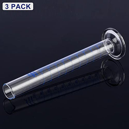 Labasics 3-Pack Borosilicate Glass 100 ml Heavy Wall Graduated Cylinder Measuring Cylinder - size: 100 ml