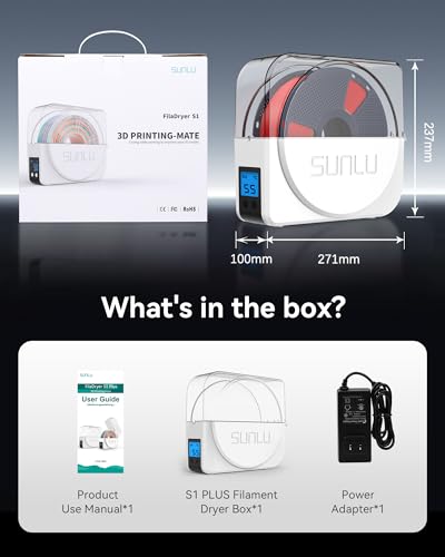 SUNLU Filament Dryer Box 2026 New Upgrade S1 Plus, White - color: White