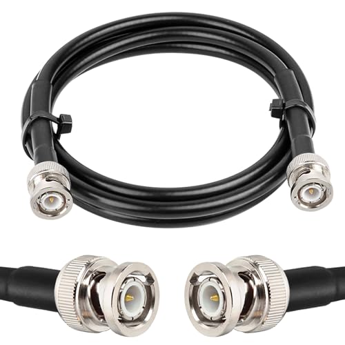 MOOKEERF BNC Cable 4ft,Low Loss KMR240 BNC Male to Male Coax Cable 50 Ohm for Antennas, RF Radios, Modems, Oscilloscopes, Spectrum, Signal Generator, etc - size: 4FT