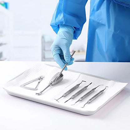 JMU White Dental Procedure Trays Flat Trays Size B 13.25" X 9.75" - color: White