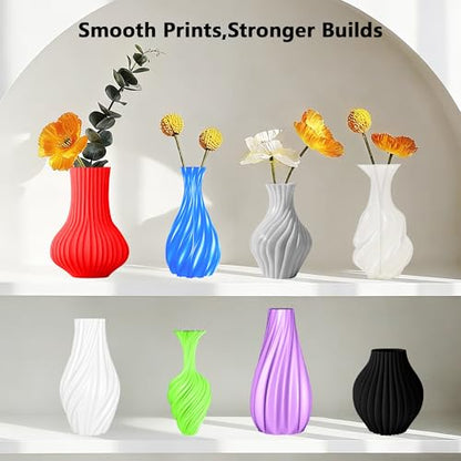 1.75mm 8 Spools Basic Colors PLA 3D Printer Filament Bundle, White/Black/Clear/Light Grey/Blue/Red/Green/Purple, Each Spool 0.25kg, Total 2kg PLA 3D Printing Material, 250g x 8 Spools - color: 8 Colors Bundle: White/Black/Clear/Light Grey/Blue/Red/Green/P