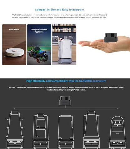 WayPonDEV RPLIDAR C1 360 Degree 2D Lidar Sensor
