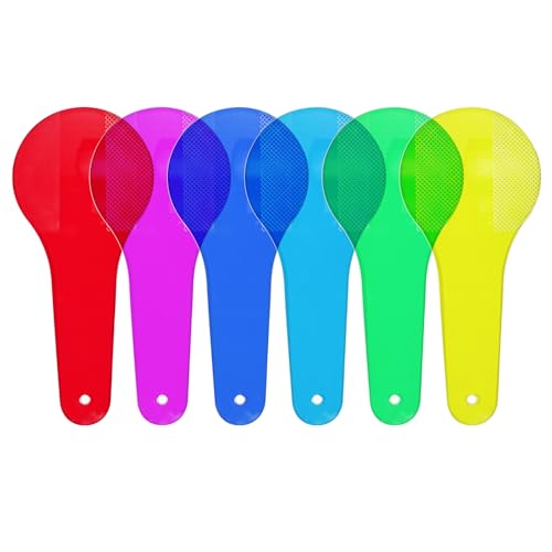 6 Pcs Transparent Color Paddles for Color Mixing and Light Experiments