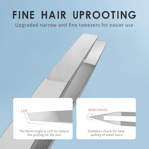 Eyebrow Hair Removal Tweezers, Slant Tweezer Handmade Professional Eyebrow Facial & Hair Remover Better closure Stainless Steel - color: 1 Pack (Slant)