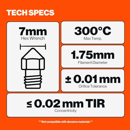 0.40mm E3D V6 Nozzle 3D Printer Nozzle for Prusa Nozzle, Anycubic Kobra, FLSun, & Raise3D - 0.4 mm 3D Printer Nozzle for MK3, Mini, V2, Plus, Neo, Max, S1 Kit Nozzles - size: 0.40mm, style: V6
