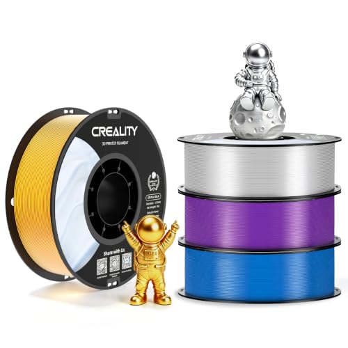 Creality Silk PLA Filament 1.75mm Shiny High Gloss 3D Printer Filament - color: Silk Gold & Silver & Blue & Purple