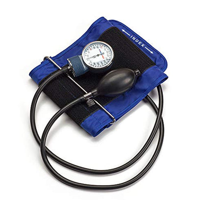 PARAMED Aneroid Sphygmomanometer – Manual Blood Pressure Cuff with Universal Cuff 8.7-16.5" and D-Ring – Carrying Case in the kit – Blue – Stethoscope Not Included - color: Blue