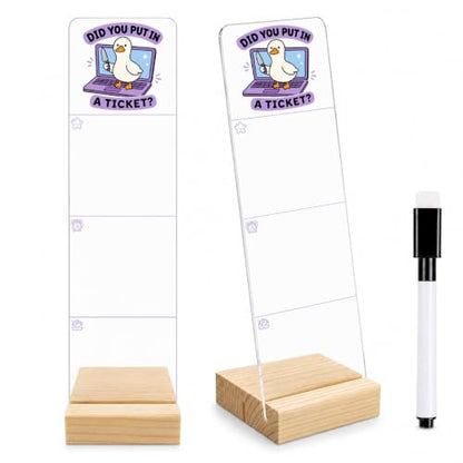 Silly Goose Memo Board Funny Office Acrylic Monitor Memo Board - color: Did You Put in a Ticket？