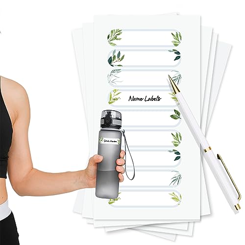 ThreeKin Waterproof Labels for Bottles and Containers - Custom Stickers - All-Purpose and Personalizable - Dishwasher, Freezer and Microwave Safe - BPA-Free - USA-Owned (Greenery, 72pcs) - color: Greenery, size: 72 pcs