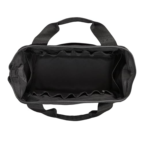WOLVERINE Tool Bag |Tote | Utility Roll | Durable Nailhead Nylon, Adjustable Straps, and Versatile Pockets - color: Black, style: 13 Inch 21 Pocket Tote