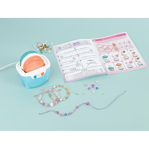 Make It Real: Rock Tumbler & Polish-Shine Bead Tumbler – 327pc Jewelry Craft Kit, Natural Stone Polishing Machine, Create 8 Bead Bracelets, Tweens-Girls-Kids 8+