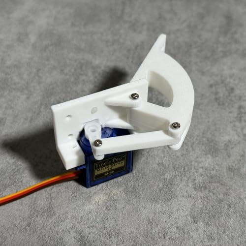 Servo Motor Hinge - Hatch Door Hinge Parts & Servo Accessories, Perfect for Arduino Raspberry Pi DIY Robotics/Maker Projects (1, White) - color: White
