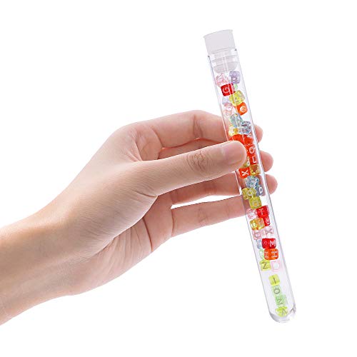 48 Pack Plastic Test Tubes with Caps 25ml 16x150mm Clear