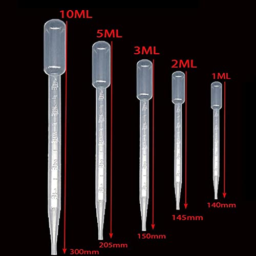 Yesallwas Plastic pippets Dropper 3ml 100Pcs, Pipette Dropper for Lab Measuring and distributing Liquid - size: 3ml 100pcs