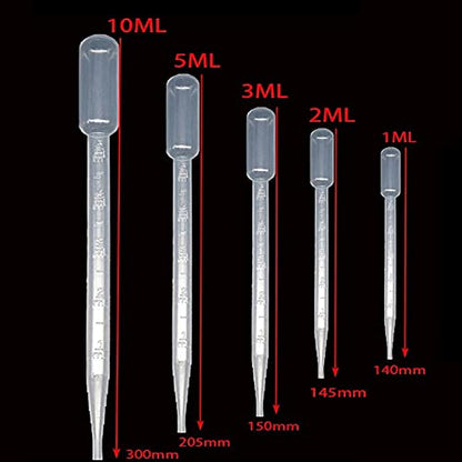 Yesallwas Plastic pippets Dropper 3ml 100Pcs, Pipette Dropper for Lab Measuring and distributing Liquid - size: 3ml 100pcs