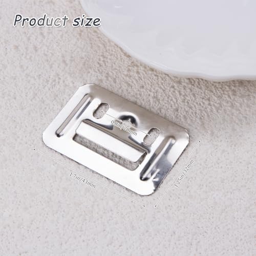 KOOBOOK 100Pcs Stainless Steel Wall Panel Clamps for Rust-Resistant Integrated Wall Installations Exquisite Wall Buckle Furniture Clamp Z Clips for Effortless Panel Mounting